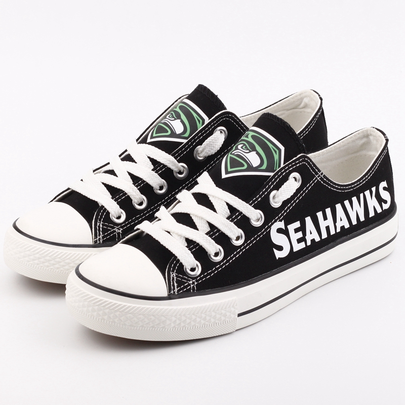 Women's Seattle Seahawks Repeat Print Low Top Sneakers 003